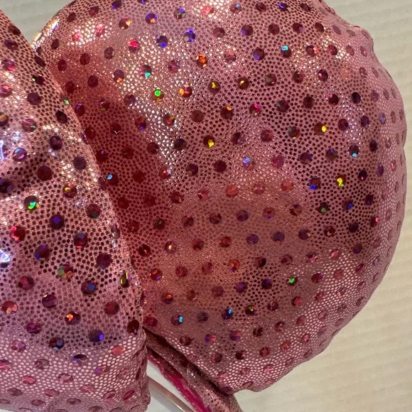 Homemade Headband w/Pink Sequined Sparkly Mouse Ears - Picture 3 of 11